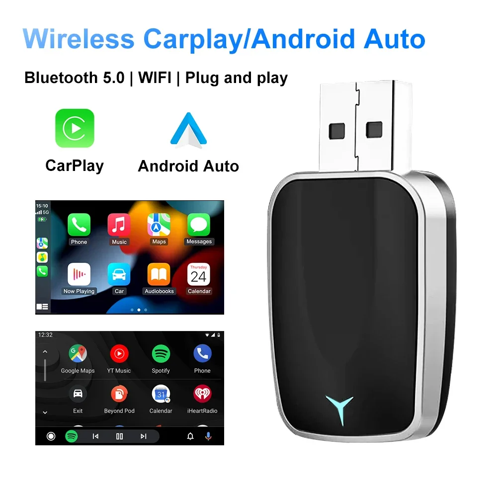 Smartwatch Universal - 2025 Wired To Wireless CarPlay Android