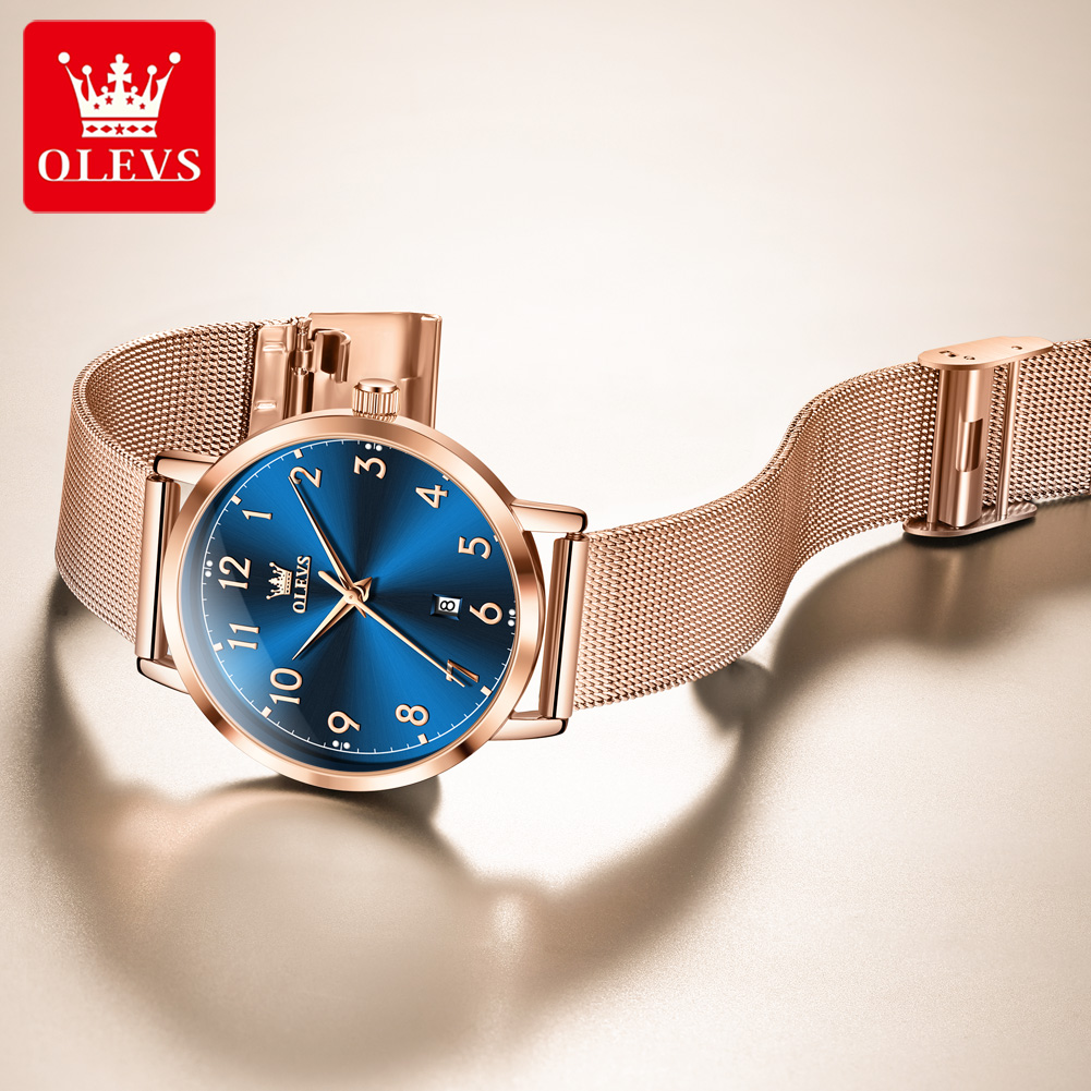 OLEVS 5653 Woman Watches Elega - đánh giá và giá Stainless Mesh Band