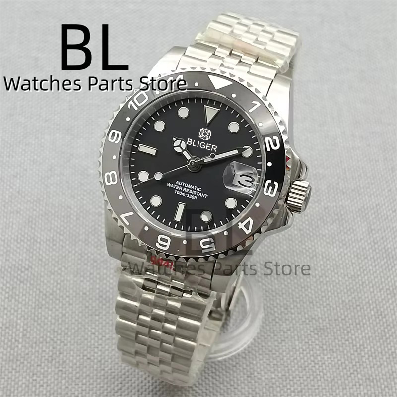 BLIGER 40mm Men's Watch NH35 A - đánh giá và giá Ceramic Link Bracelet