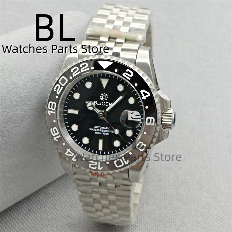 BLIGER 40mm Men's Watch NH35 A - đánh giá và giá Ceramic Link Bracelet