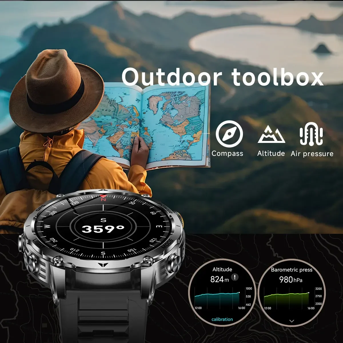 Men's Military Smartwatch with - đánh giá và giá Smartwatch M Active