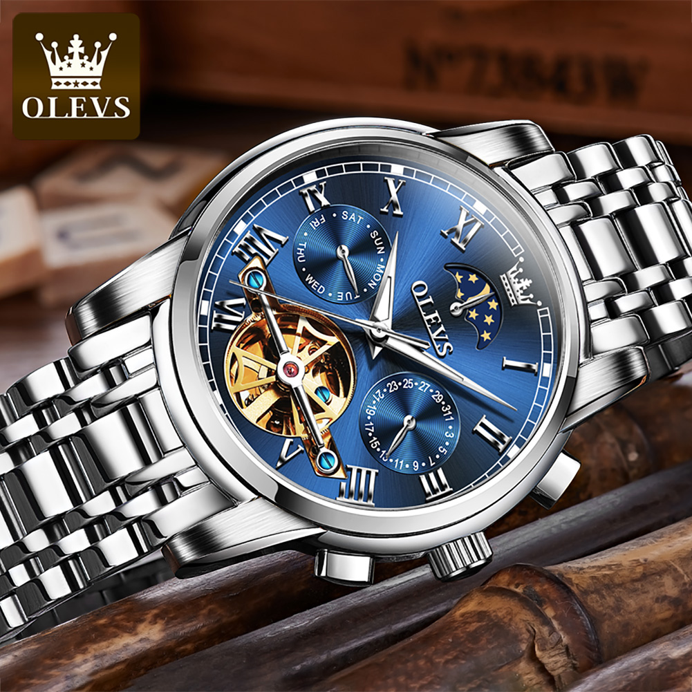 OLEVS 6617 Men's Classic Mecha - đánh giá và giá Leather Classic Strap