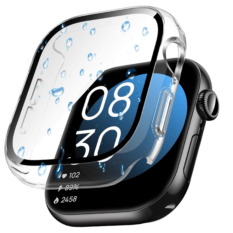Glass+Case For Apple Watch 44m - đánh giá và giá Smartwatch Band Accessories