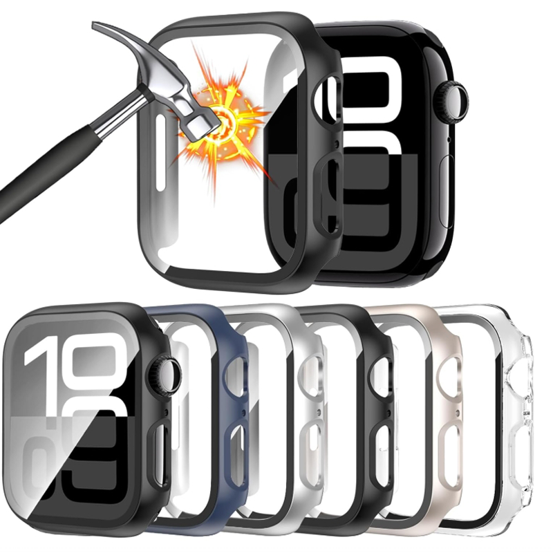 Glass+Case For Apple Watch 44m - đánh giá và giá Smartwatch Band Accessories