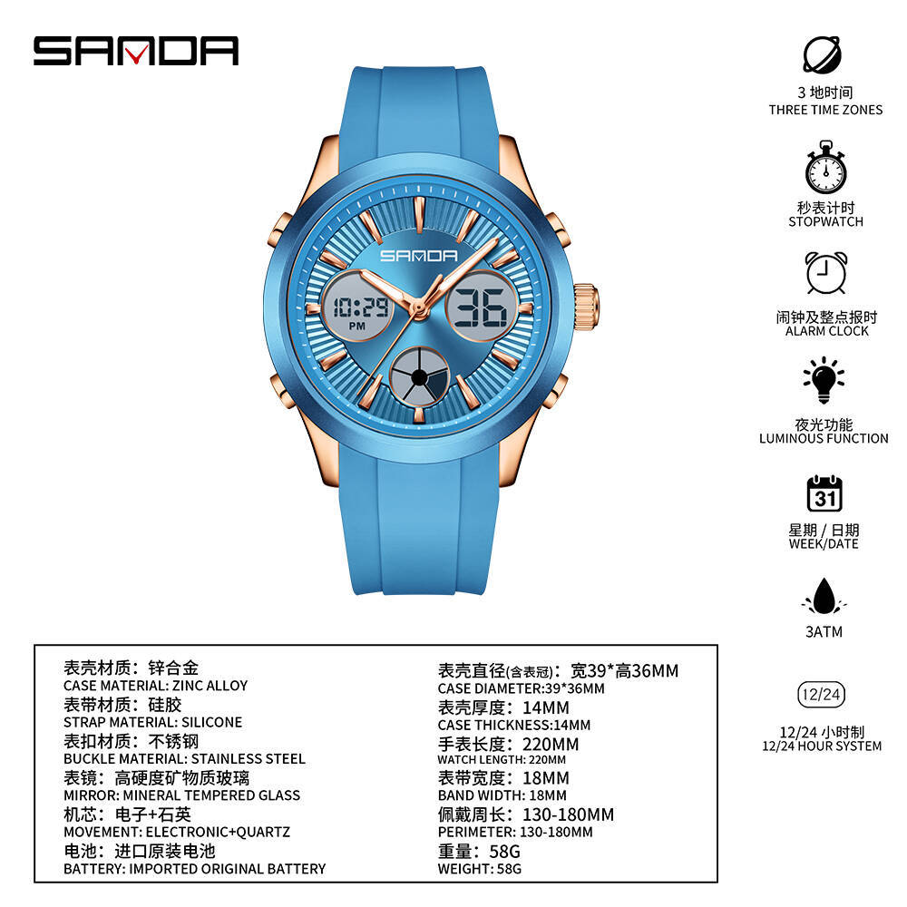 SANDA electronic watch luminou - đánh giá và giá Smartwatch Nexus