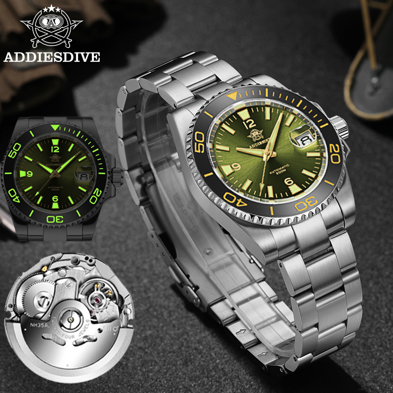 ADDIESDIVE AD2085 Man Diving W - đánh giá và giá Ceramic Link Bracelet