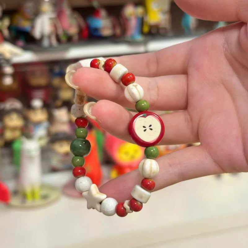 Retro Imitation Apple Ceramic  - đánh giá và giá Ceramic Link Bracelet