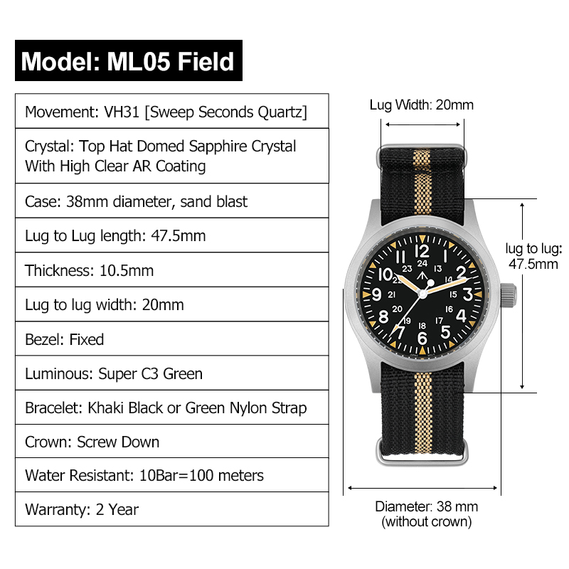 Militado ML05 Vintage Watch VH - đánh giá và giá Smartwatch Nexus