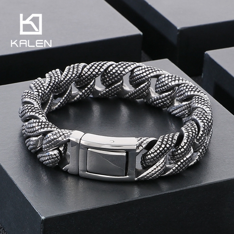 Kalen 19-21cm Long Stainless S - đánh giá và giá Ceramic Link Bracelet